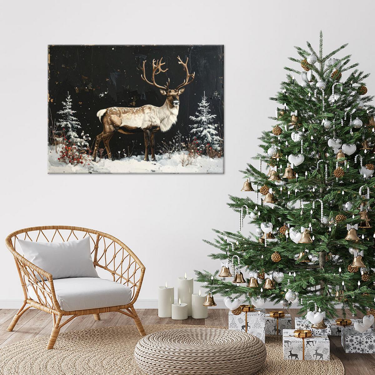 LEINWANDBILD Weihnachten 60x40cm - Schwarz, Textil (60/40cm) - Feeby