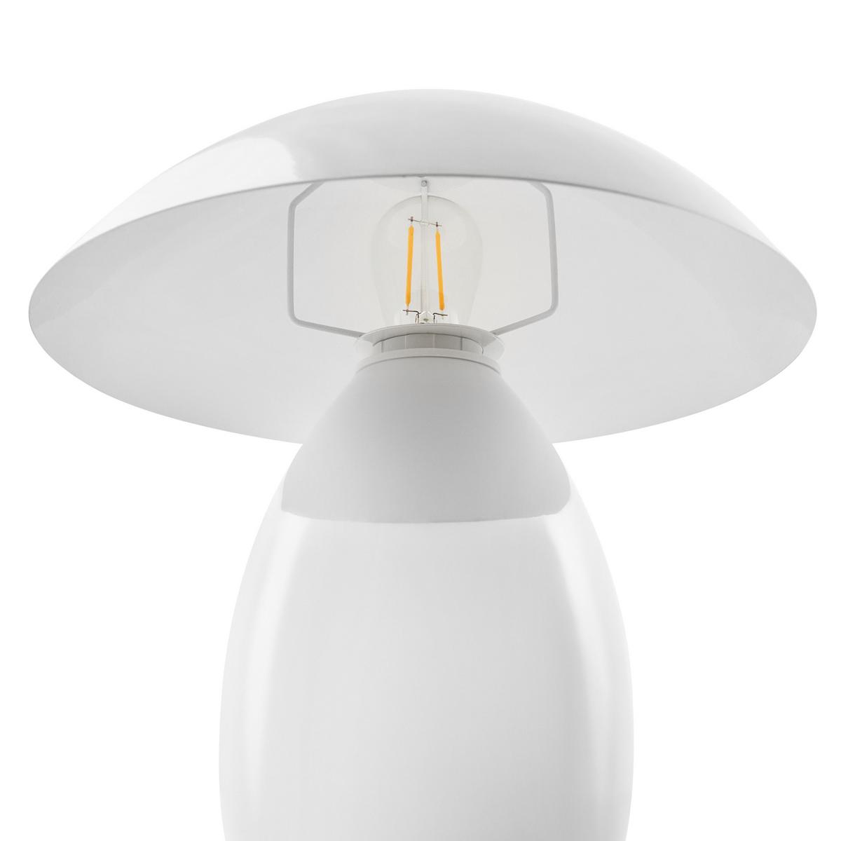 TISCHLAMPE Metall Weiß Sigi - Weiß, Metall (30/30/30cm) - Beliani