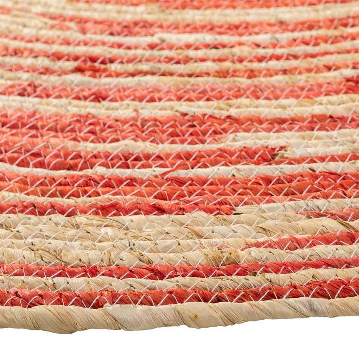 JUTETEPPICH rund, braun, D120x1 cm - Rot/Naturfarben, Naturmaterialien (120/120cm) - Wanderlust