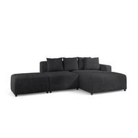 ECKSOFA Megan Xs In Poso - Anthrazit, Holzwerkstoff/Textil (304/165cm) - Fun Möbel