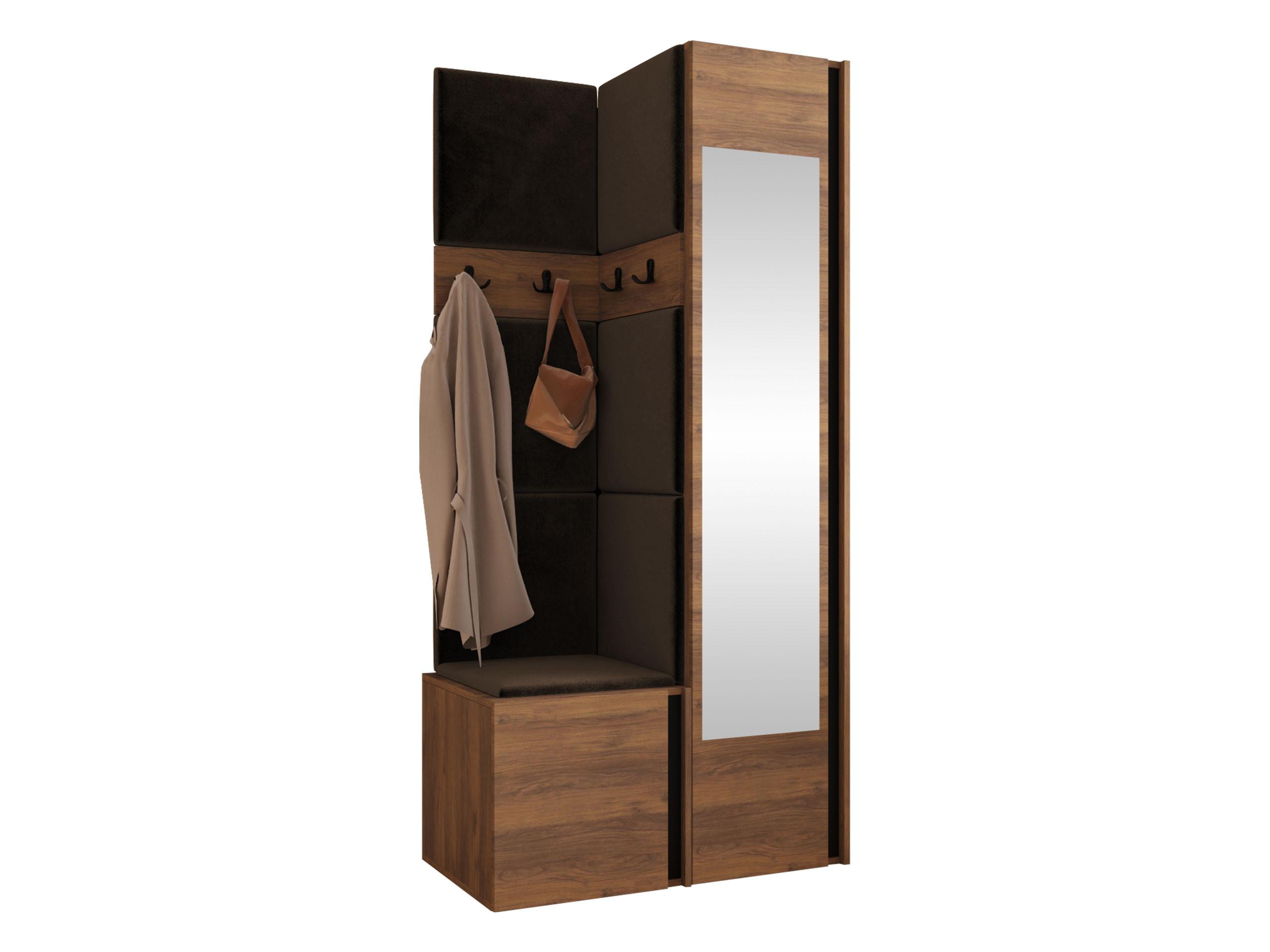 GARDEROBEN-SET Orion XXV - Nussbaumfarben/Braun, Holzwerkstoff/Kunststoff (82/186/46cm) - MIRJAN24