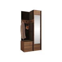 GARDEROBEN-SET Orion XXV - Nussbaumfarben/Braun, Holzwerkstoff/Kunststoff (82/186/46cm) - MIRJAN24