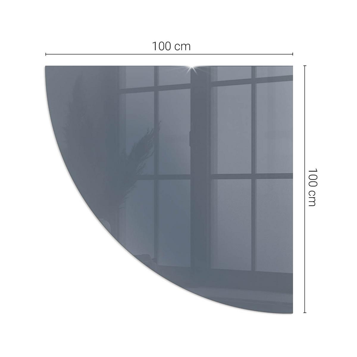 GLASPLATTE für Kamin 100x100 cm - Dunkelblau, Glas (100/100/0.4cm) - TULUP
