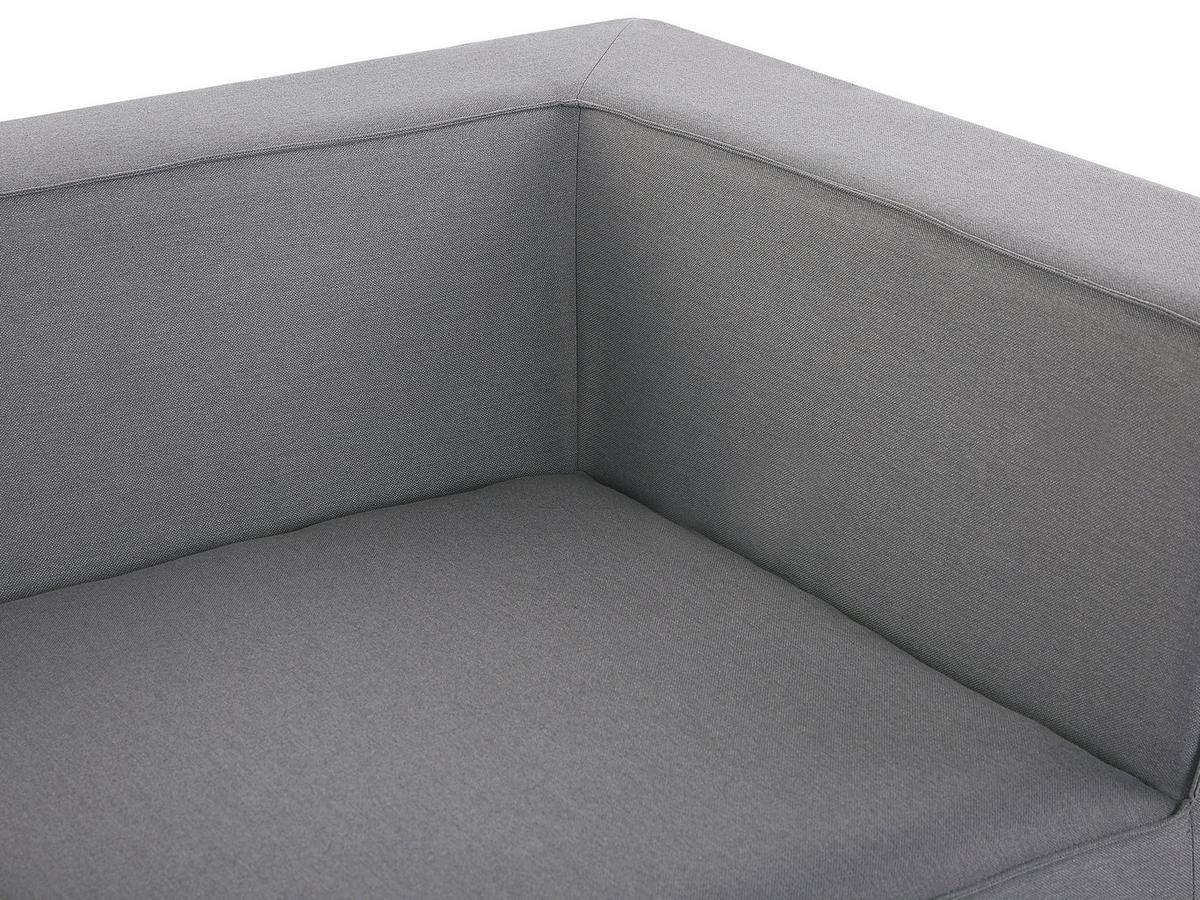 LOUNGE SET 7-Sitzer grau linksseitig modular Arezzo - Grau, Textil - Beliani