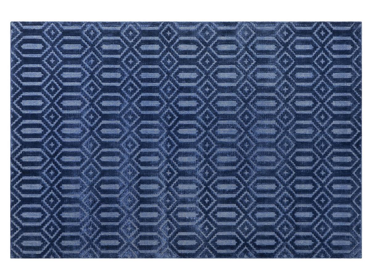 KURZFLOR-TEPPICH Adatepe 230/160 cm - Blau, Naturmaterialien (160/230cm) - Beliani