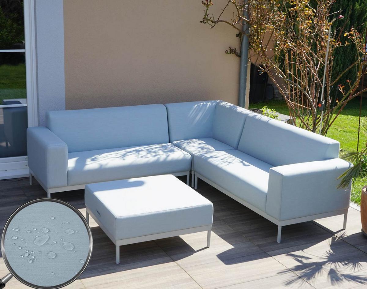 ALU-GARTEN-GARNITUR Hellblau - Hellblau, Textil - MCW
