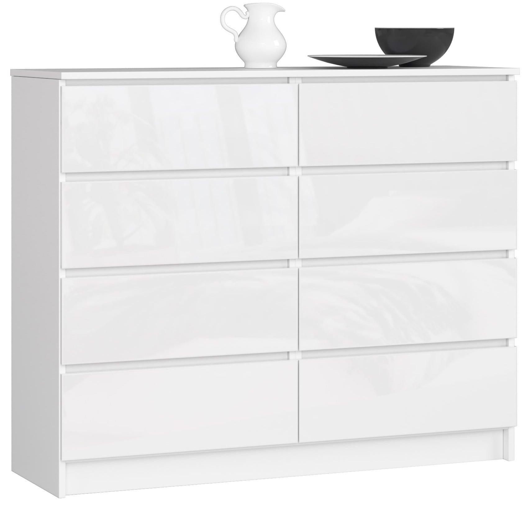 KOMMODE Weiß, Weiß Glanz 99/120/40 - Weiß, Holzwerkstoff (120/99/40cm) - RAUMHIRSCH FURNITURE