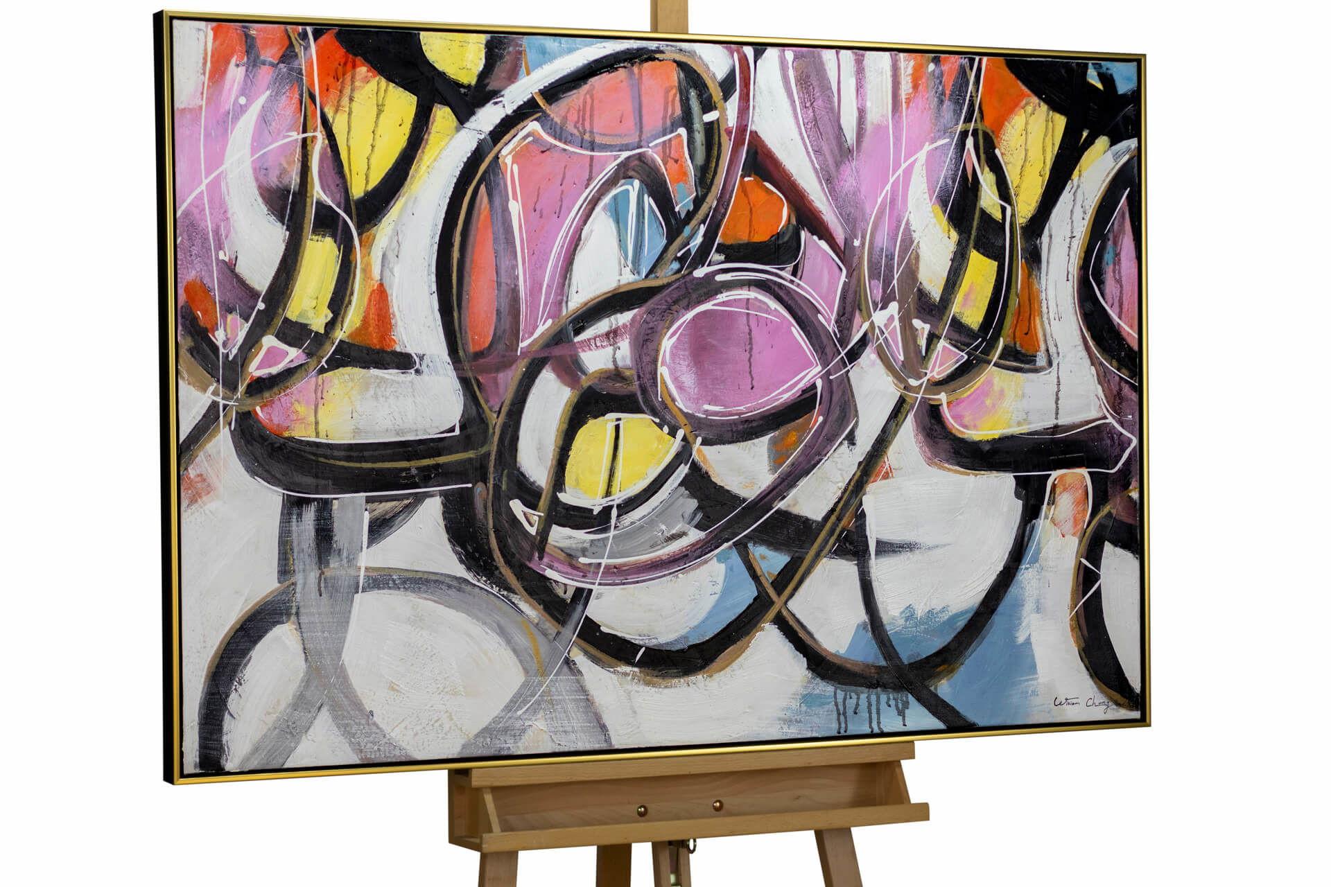 ACRYLBILD HANDGEMALT 122,5/82,5 cm - Multicolor, Textil (122.5/82.5cm) - KUNSTLOFT