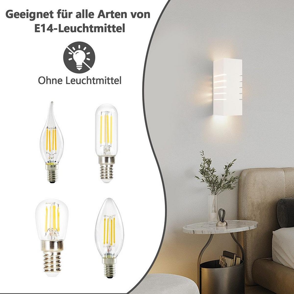 WANDLEUCHTE Maruska - Weiß, Stein (24.5/9/9.5cm) - Nettlife
