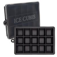EISWÜRFELFORM 2er Set - Schwarz, Kunststoff (13/2.5/18cm) - Intirilife