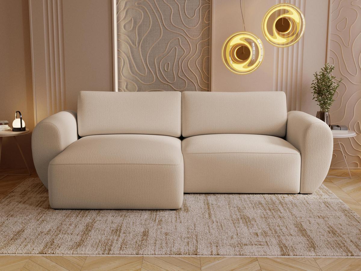 ECKSOFA Suzi - Beige/Schwarz, Holzwerkstoff/Kunststoff (147/261cm) - MIRJAN24