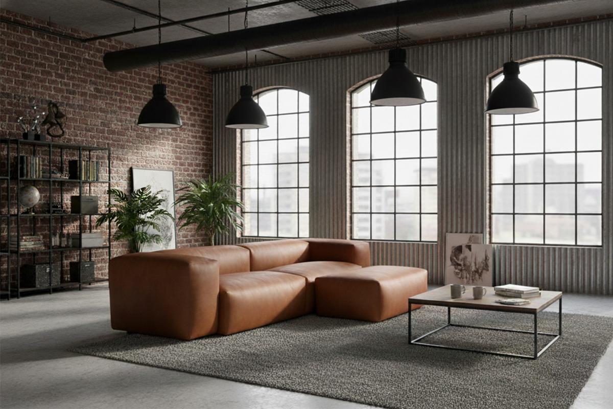 SOFA CELESTE Braun Lederfaserstoff - Schwarz/Braun, Leder/Kunststoff (302/72/114cm) - KAWOLA