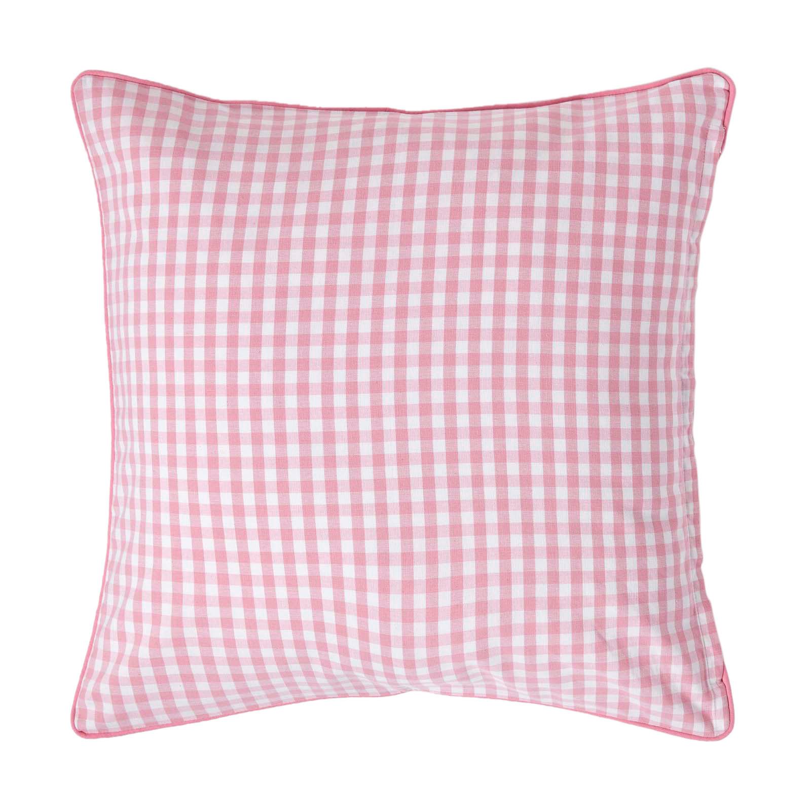 KISSENHÜLLE Vichy-Karo 60/60 cm, 100% Baumwolle - Rosa, Textil (60/60cm) - Homescapes