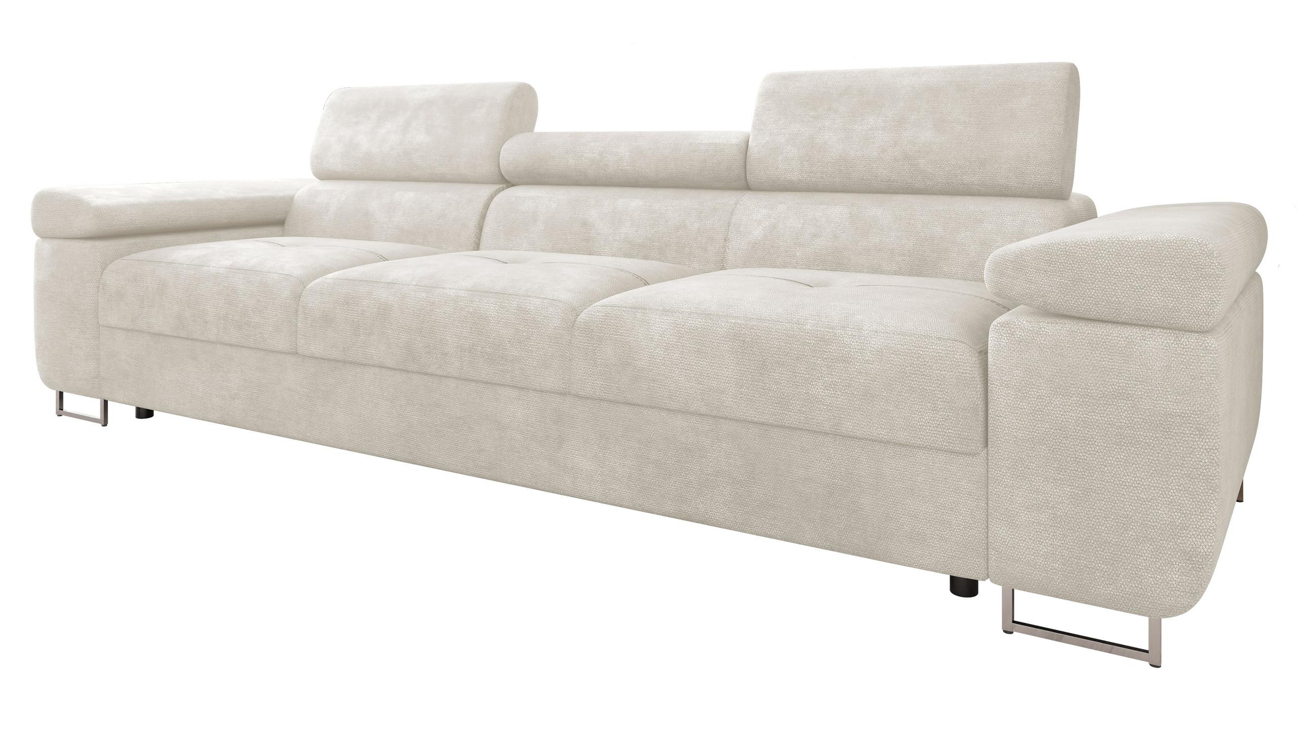 SOFA Torezio 3 - Creme, Holz/Textil (263/90/102cm) - MIRJAN24