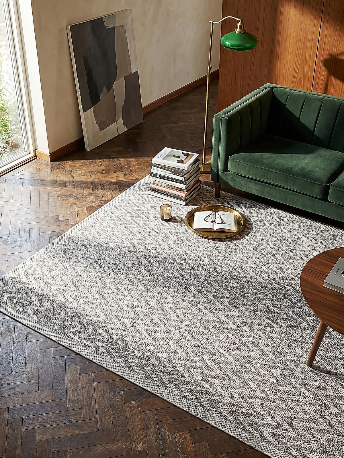 FLACHWEBTEPPICH Geometrisch ESERA Polypropylen Beige 120 x 160 cm - Beige, Textil (120/160cm) - KADIMA DESIGN