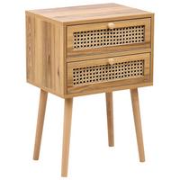 NACHTTISCH Hellbraun Butte - Braun, Holzwerkstoff (40/60/30cm) - Beliani