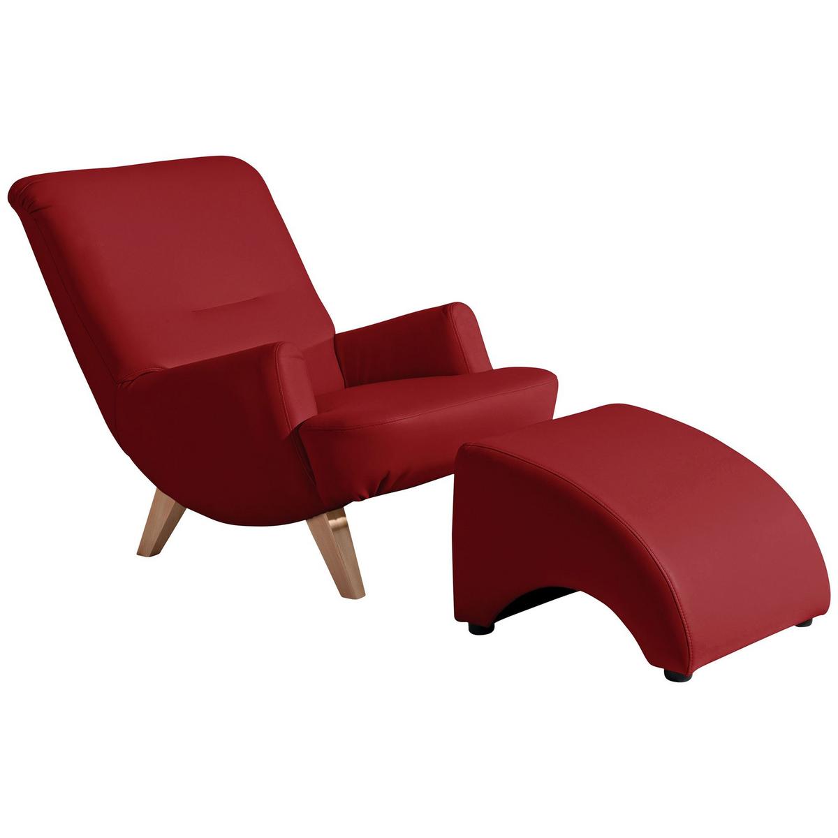 COCKTAILSESSEL Kajsa Kunstleder chilli - Kirschrot, Kunststoff (71/80/101cm) - 58aufmkessel
