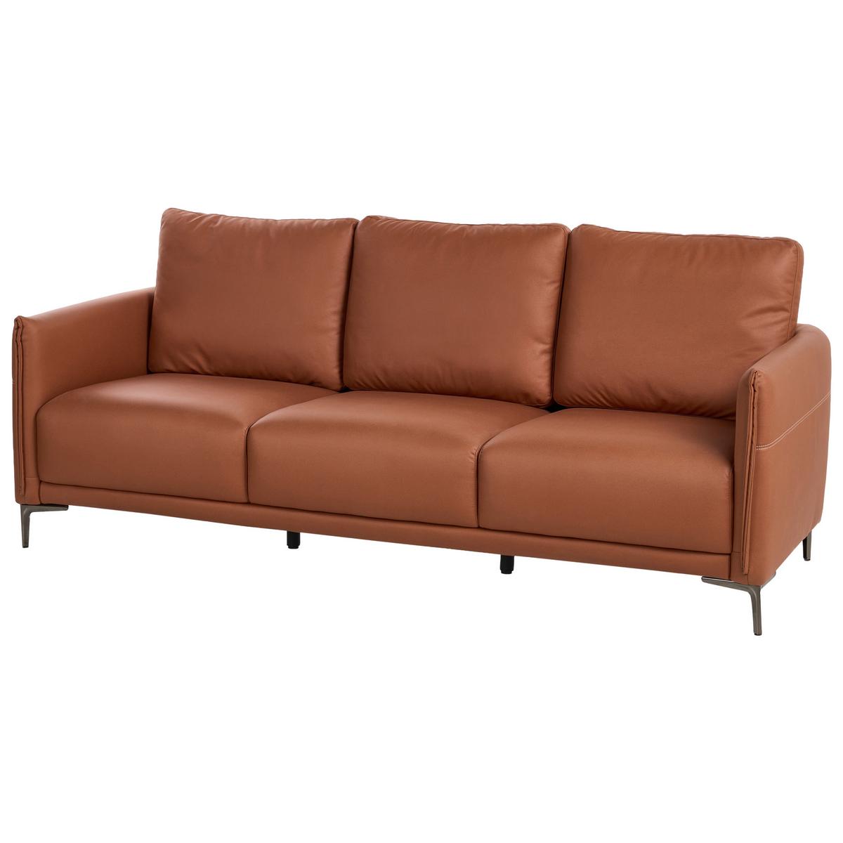 3-SITZER-SOFA Stoff Goldbraun Cilens - Goldfarben, Textil (212/93/73cm) - Beliani