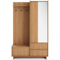 KLEIDERSCHRANK Yasumi mit 2 Schubladen 125 cm - Eichefarben, Holzwerkstoff (125/201/39cm) - Selsey
