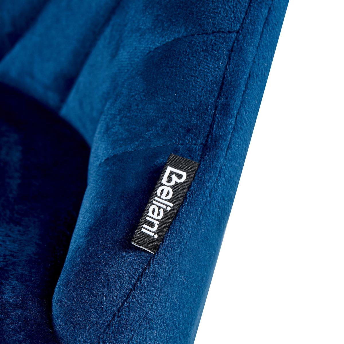 ESSZIMMERSTUHL 2er-Set Samtstoff kobaltblau Altoona - Blau/Silberfarben, Textil (46/96/58cm) - Beliani