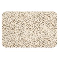 BADEMATTE Leopard - Klassisch - Beige Rutschfest 60x40 cm - Hellbraun, Textil (60/40cm) - OnlyWow