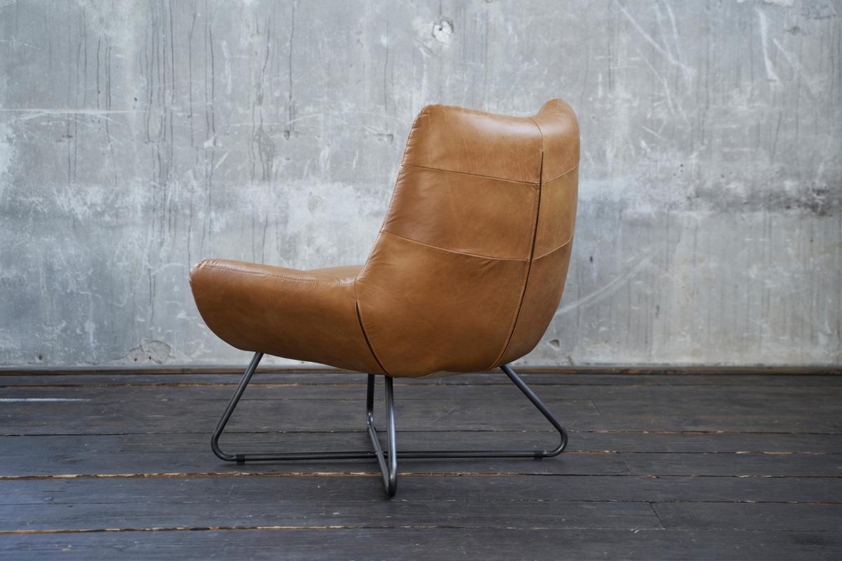 SESSEL SNOOZE Braun Leder - Silberfarben/Braun, Leder (82/93/76cm) - KAWOLA