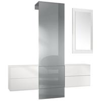 GARDEROBE Carlton Paneel in Grau Hochglanz - Grau, Holzwerkstoff (157/193/35cm) - Vladon