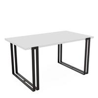 TISCH ausziehbar aus MDF, Weiß - Schwarz/Weiß, Holzwerkstoff (140/80/76cm) - Idohome
