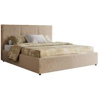 POLSTERBETT LERIO CLASSIC 160/200 - Beige Plüsch - Multipocket-Matratze - Beige, Textil (160/200cm) - MKS