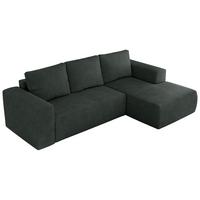 ECKSOFA TRENTINO L Dunkelgrau Stukture - Rechts - Dunkelgrau/Schwarz, Kunststoff/Textil (164/266cm) - MKS