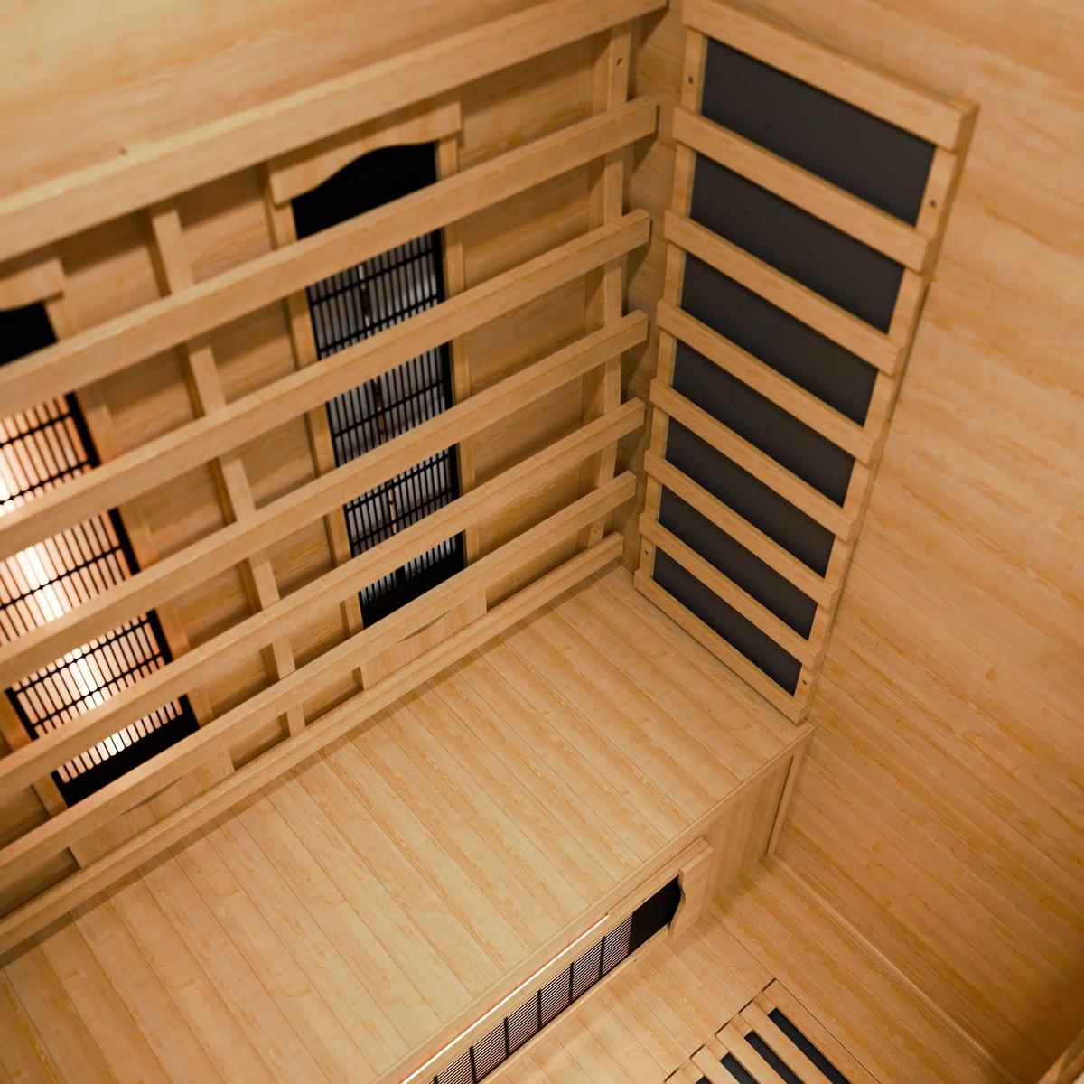 INFRAROTKABINE Oslo mit Triplex-Heizsystem & Hemlockholz - Naturfarben, Holz (120/190/100cm) - Artsauna