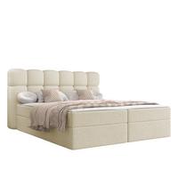 BOXBETT Softi 2 Boucle - H3 - Schwarz/Naturfarben, Holz/Holzwerkstoff (180/200cm) - MIRJAN24