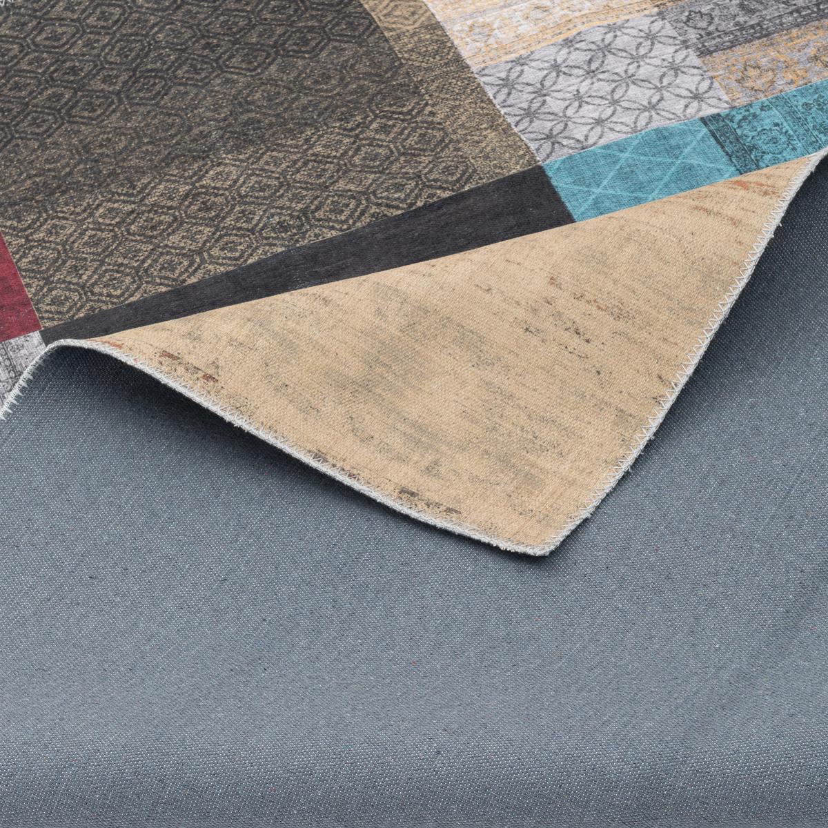 VINTAGE DESIGNERTEPPICH FINESSE PATCHWORK - Multicolor, Textil (80/250cm) - Pergamon