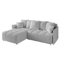 ECKSOFA Ottomane links LONLI-L 251x189x68 Hellgrau Bouclé - Hellgrau, Holzwerkstoff/Kunststoff (251/189cm) - ALTDECOR