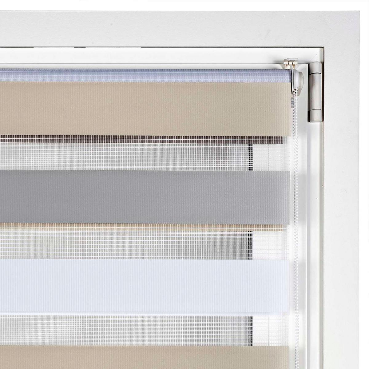 DOPPELROLLO Dreifarbig, 150 cm x 180 cm - Multicolor, Kunststoff (150/180cm) - STORESDECO