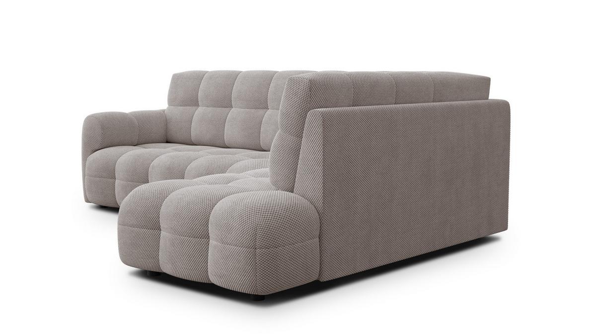 ECKSOFA MELLOW 5-Sitzer, beige - Beige/Schwarz, Holz/Textil (283/191cm) - Wozimo