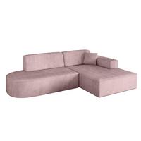 ECKSOFA Ottomane Rechts IREA-L1-v4 - 232x165x77 cm Rosa - Rosa, Holzwerkstoff/Textil (232/165cm) - ALTDECOR