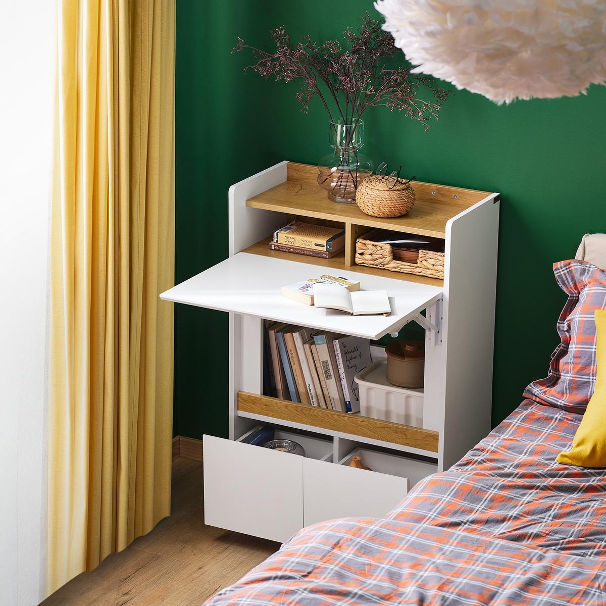 SCHREIBTISCH Weiß klappbar - Weiß, Holzwerkstoff (67/63/93cm) - SoBuy