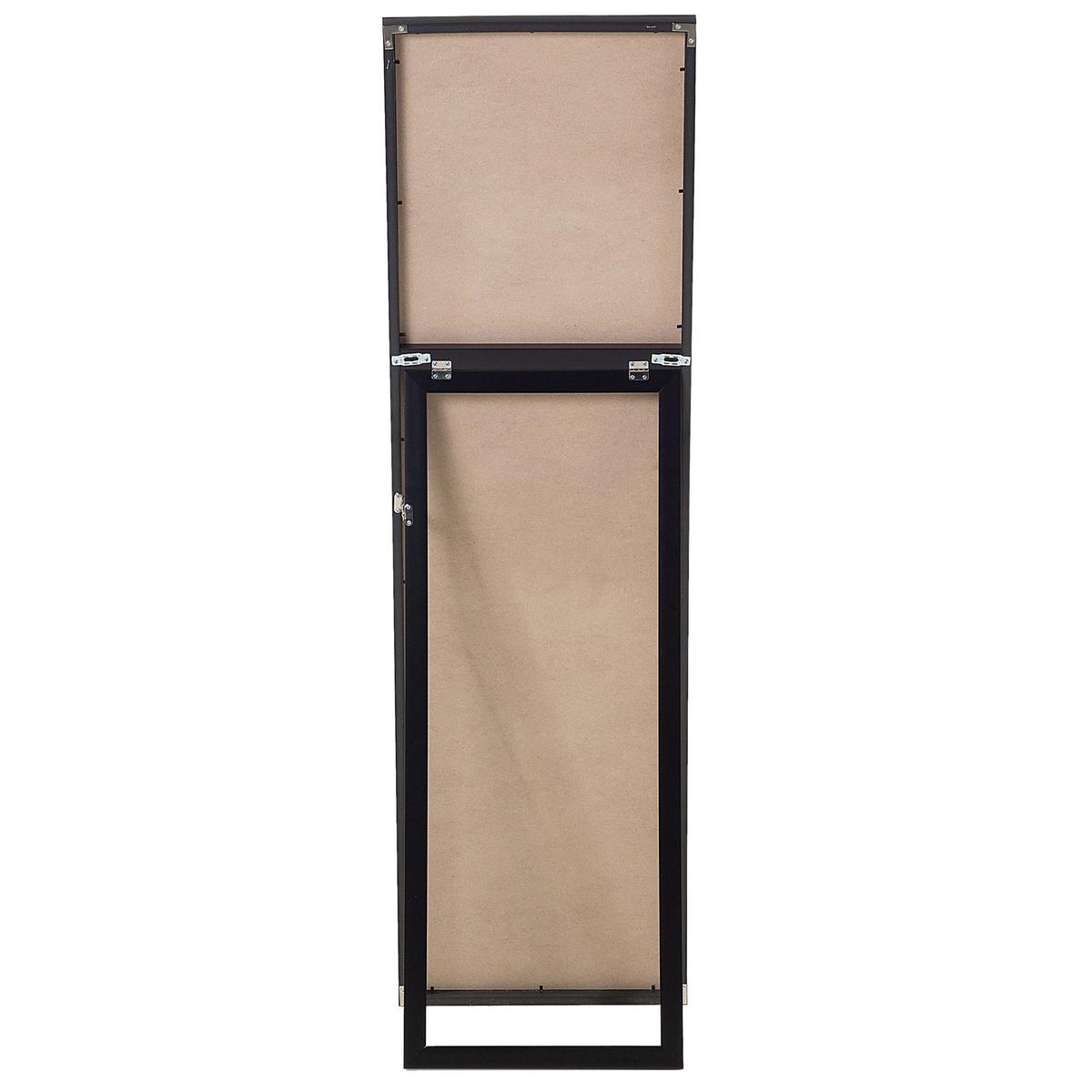 STEHSPIEGEL schwarz rechteckig 40/140 cm Torcy - Schwarz, Kunststoff (40/140/3cm) - Beliani