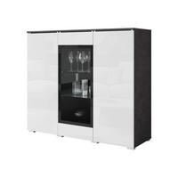 KOMMODE Vera 120 - Weiß Hochglanz/Silberfarben, Holzwerkstoff/Kunststoff (120/104/40cm) - MIRJAN24
