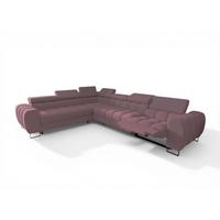 ECKSOFA Bastien Relax - Rosa, Holzwerkstoff/Textil (260/330cm) - Fun Möbel