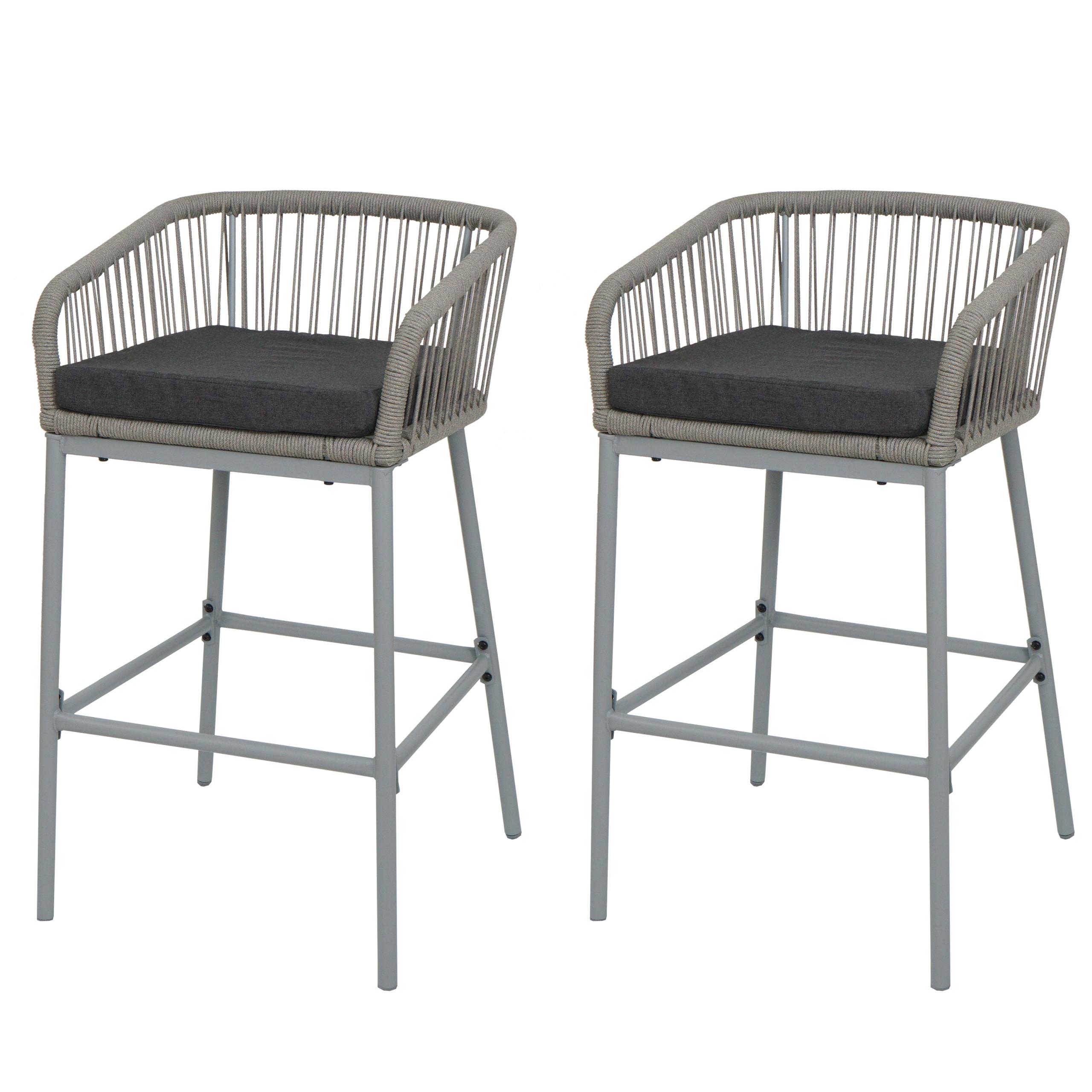 BARHOCKER Hellgrau, Grau - Hellgrau/Grau, Metall (51/92/53cm) - MCW
