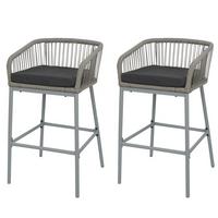 BARHOCKER Hellgrau, Grau - Hellgrau/Grau, Metall (51/92/53cm) - MCW