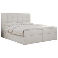 BOXBETT ERNI 160/200 - Weiß Kunstleder - H3 - Weiß, Holz/Textil (160/200cm) - MKS