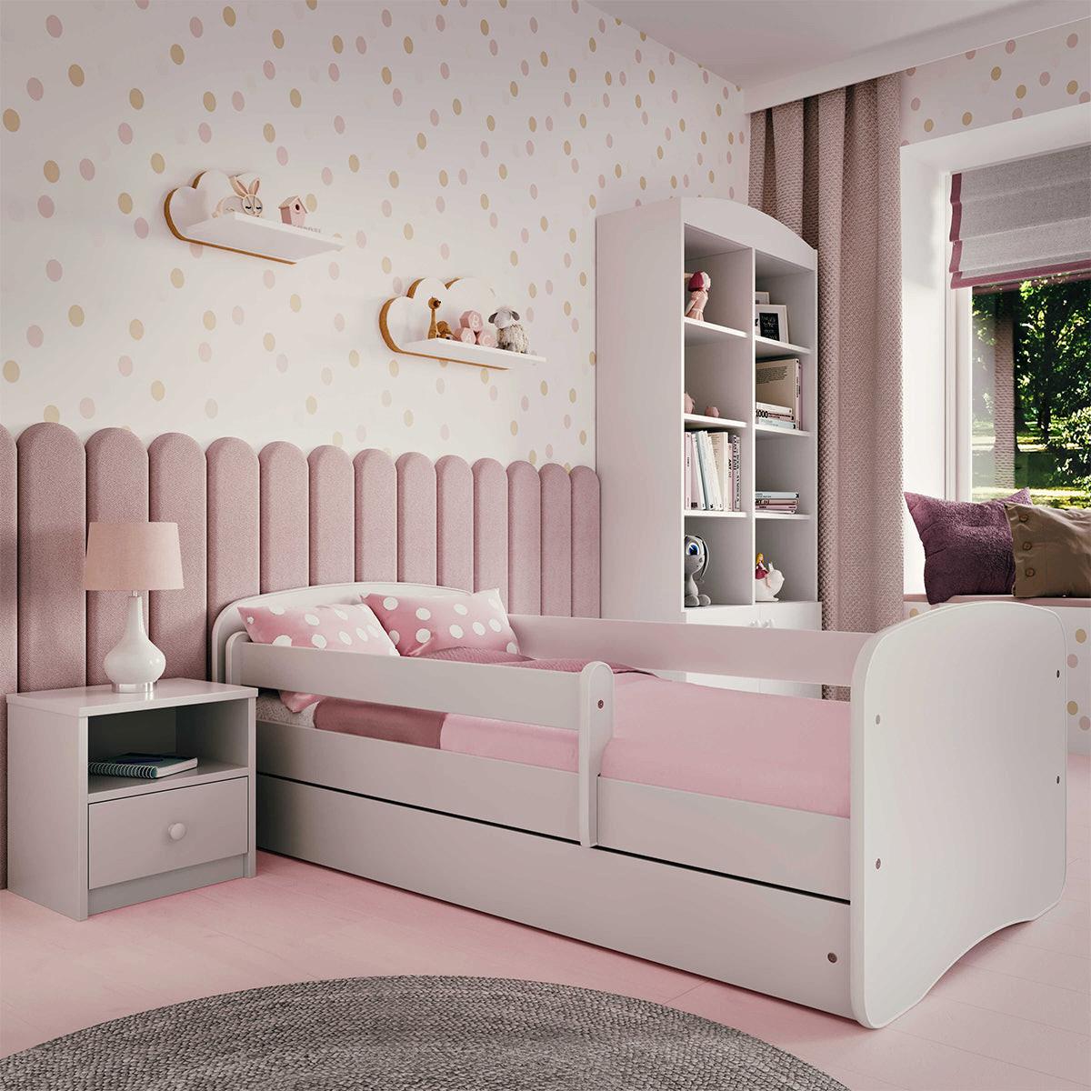 BETT Weiß - Weiß, Holzwerkstoff (80/180cm) - Petits-meubles