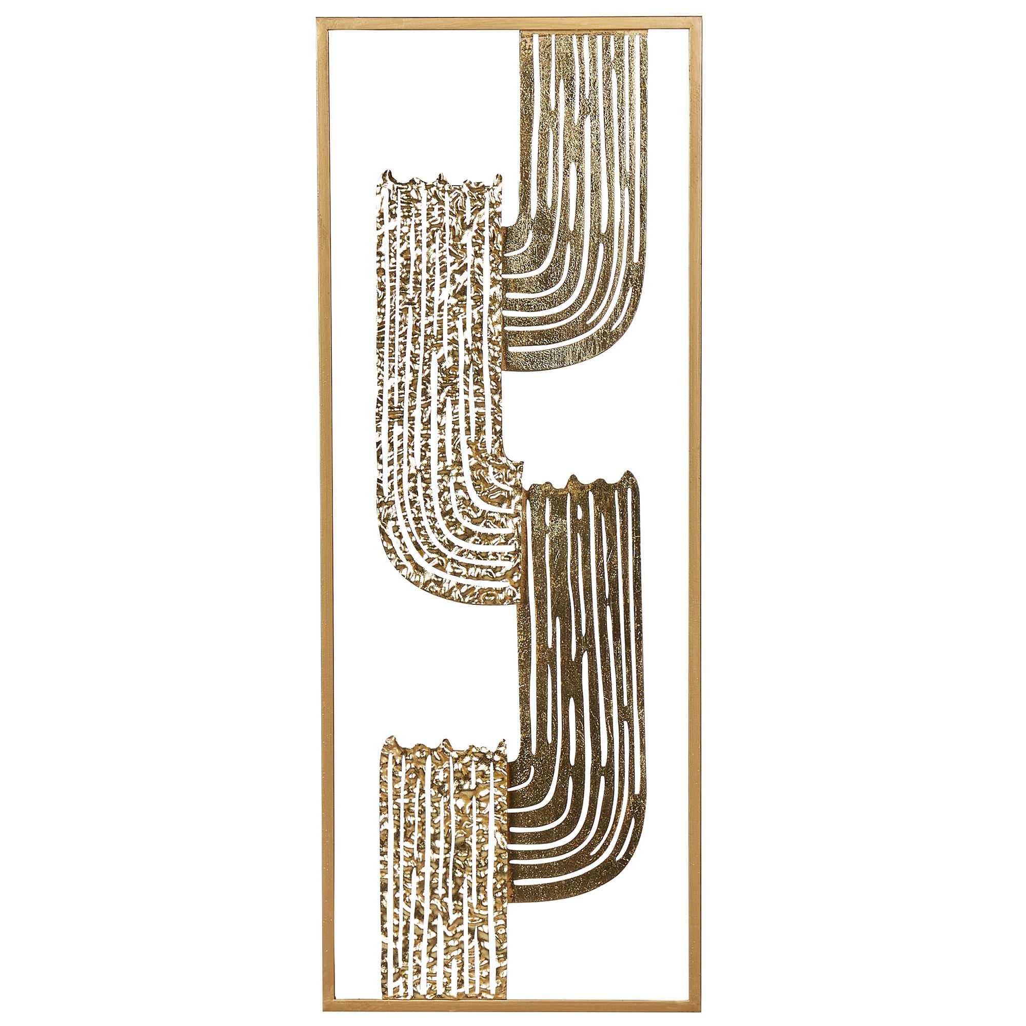 WANDDEKORATION Metall gold Thulium - Goldfarben, Metall (29/75/1cm) - Beliani