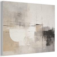 AKUSTIKBILD Abstrakt - Kunst - Grau Wanddeko 70x50 cm - Hellgrau, Kunststoff (70/50/0.9cm) - MuchoWow