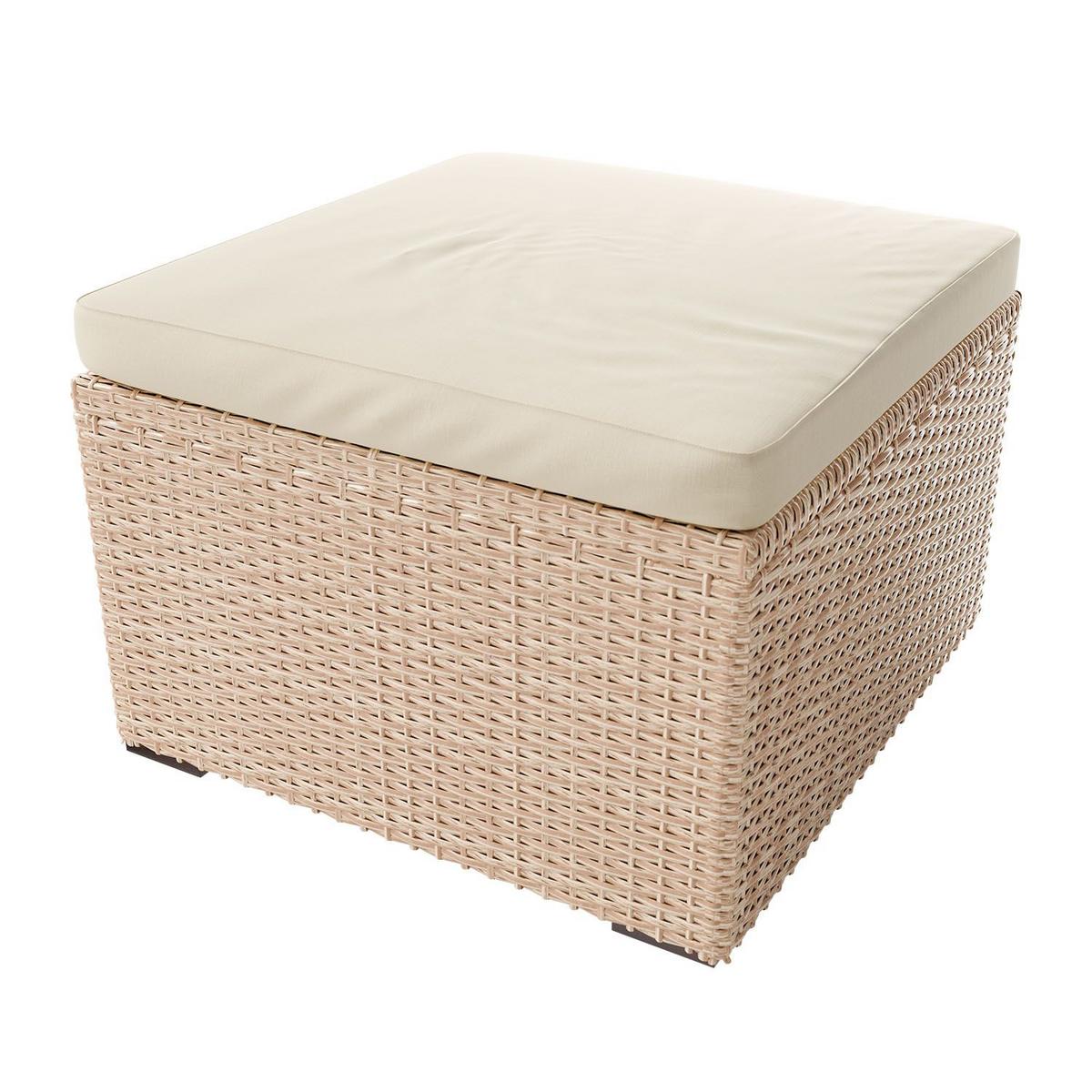 LOUNGEGARNITUR Punta Cana 4-tlg. - Beige/Creme, Kunststoff/Metall - Juskys