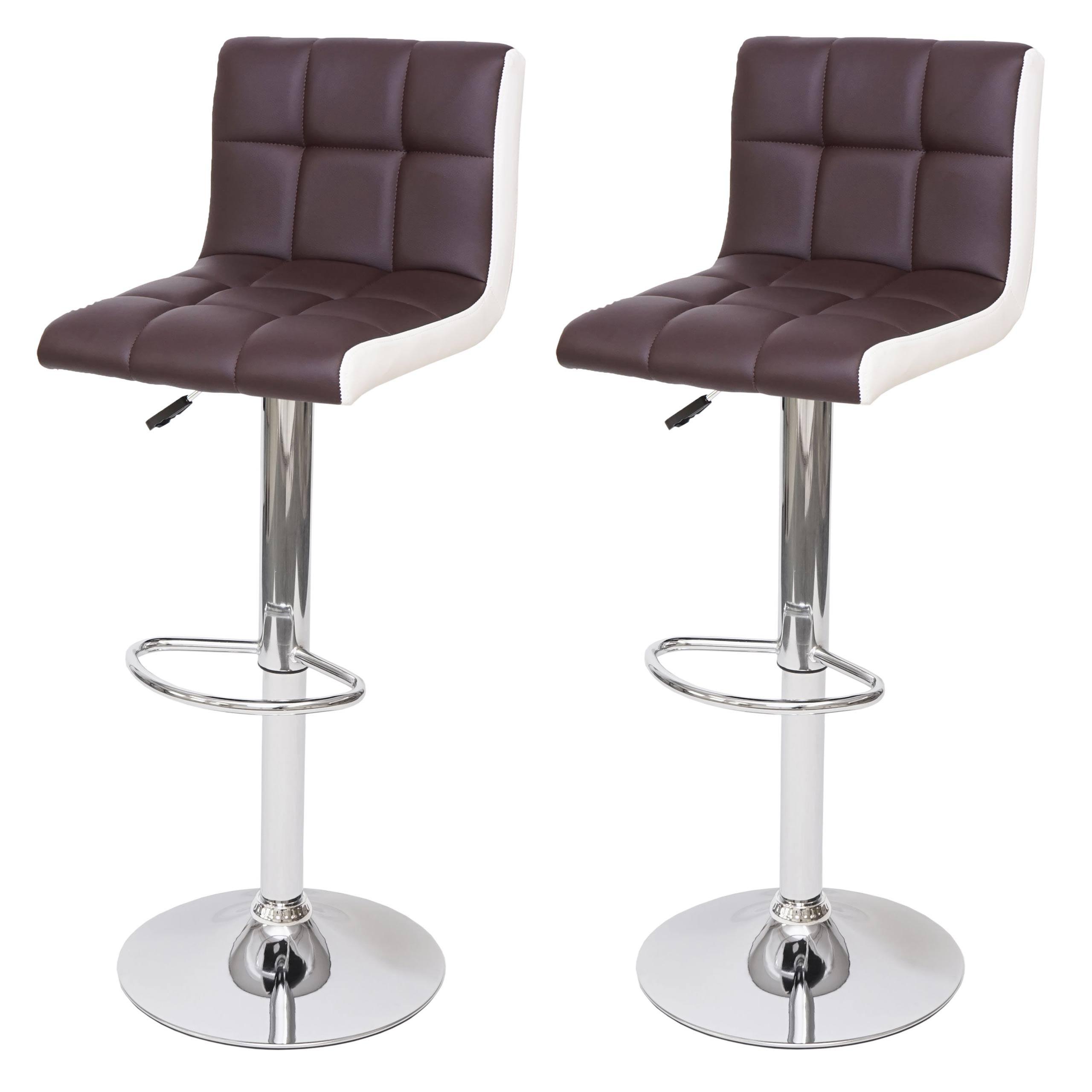 BARHOCKER Braun, Weiß 2er-Set - Braun/Weiß, Textil (38/107/41cm) - MCW