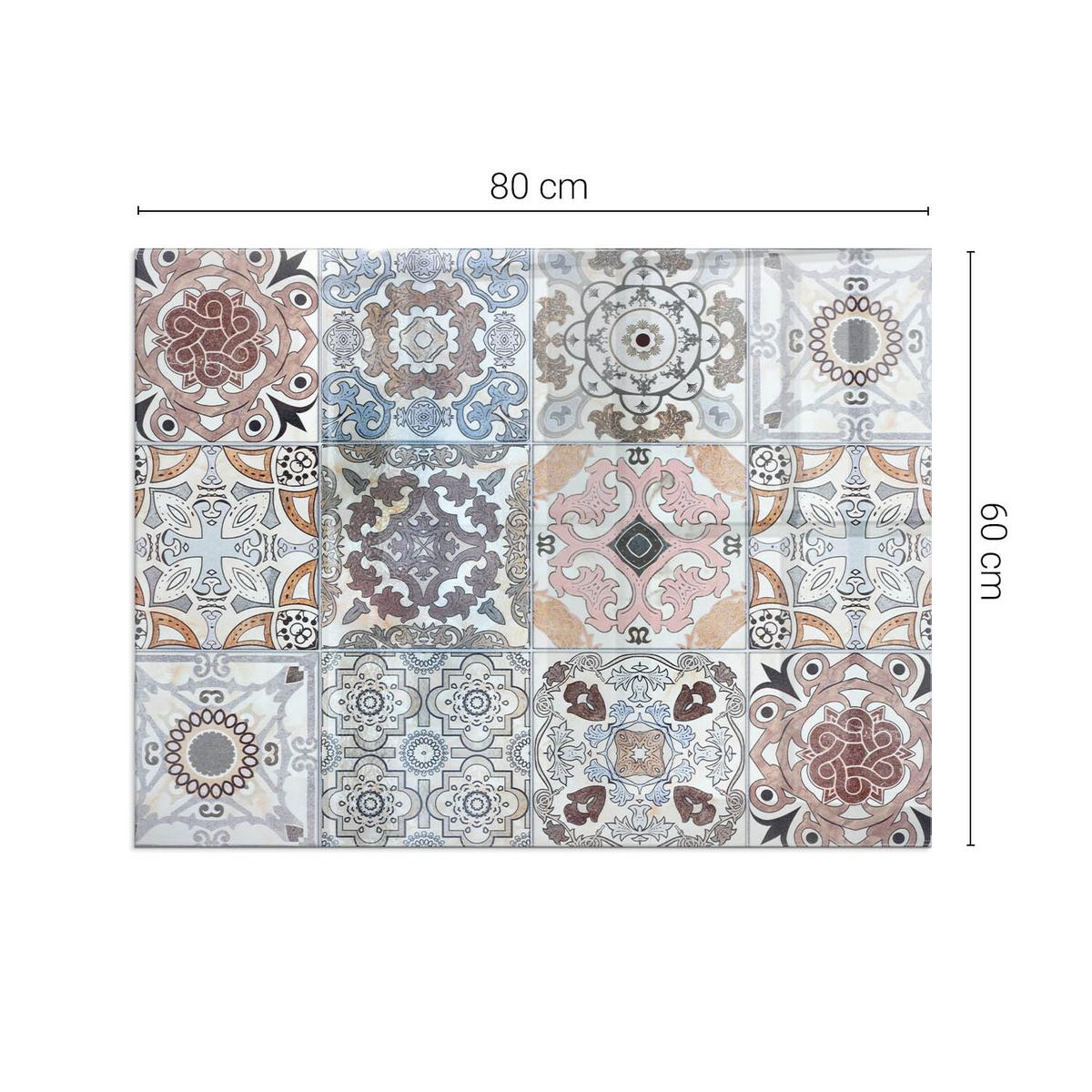 GLASPLATTE für Kamin 80x60 cm - Grau, Glas (80/60/0.4cm) - TULUP